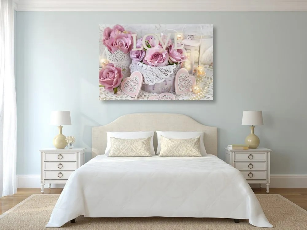 Tablou decor romantic în stilul vintage