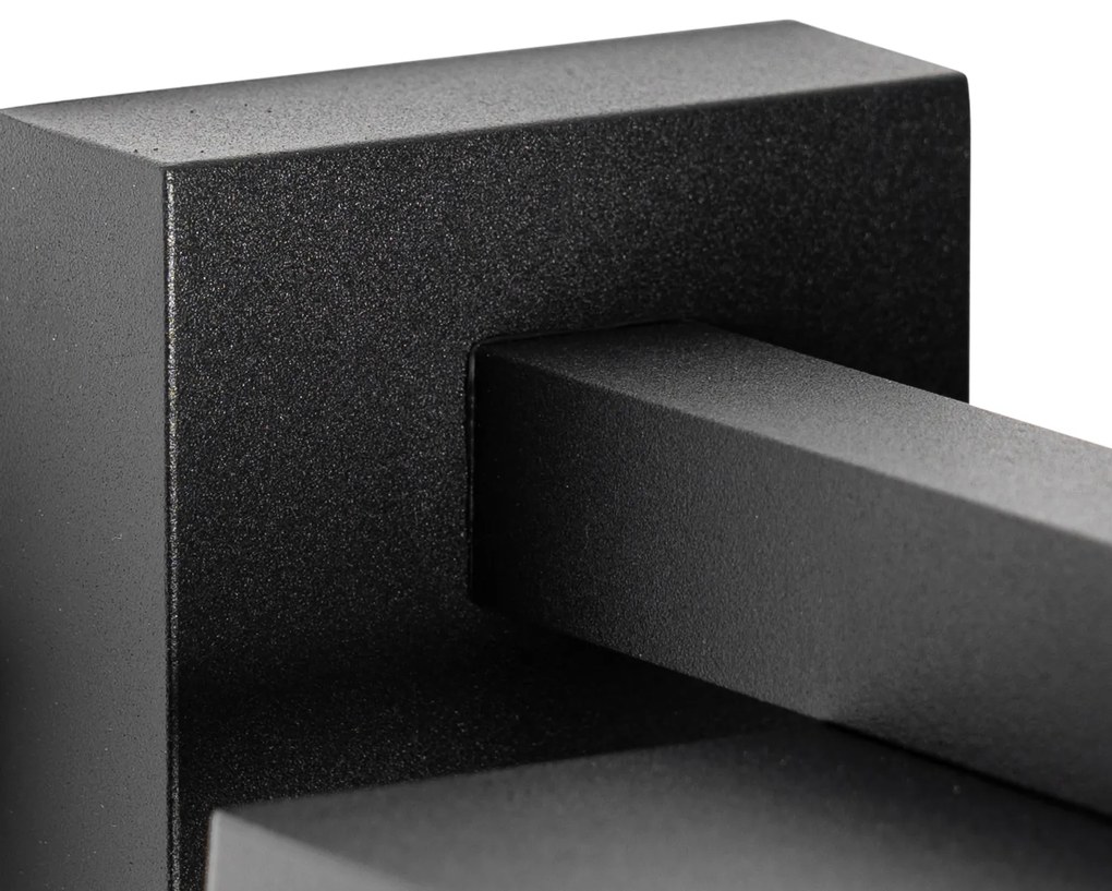 Felinar inteligent de perete pentru exterior negru IP44 incl. Wifi ST64 - Charlois