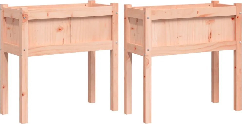 vidaXL Jardiniere de grădină cu picioare, 2 buc., lemn masiv douglas