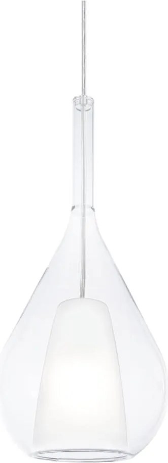 Ideal Lux - Pendul pe cablu KALIQUE 1xE27/42W/230V Ø 18 cm transparent