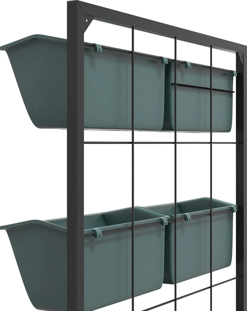 Outsunny Jardiniera de perete pe 3 nivele cu 6 ghivece pentru interior si exterior, Jardiniera cu montare pe perete