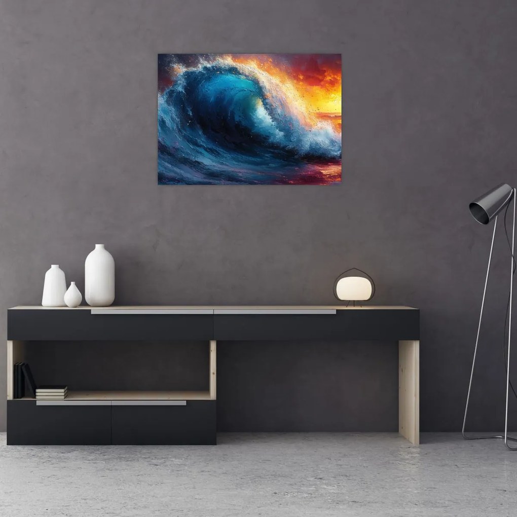 Tablou - Val în apus de soare (70x50 cm)