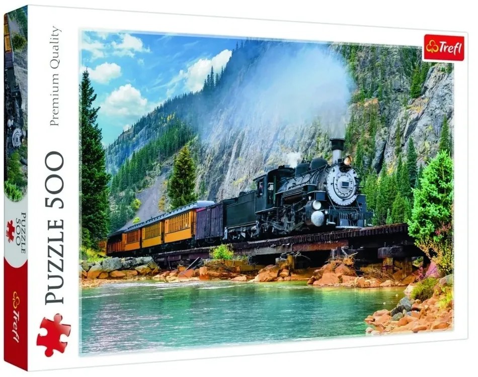 Puzzle Trefl Tren la munte, 500 piese