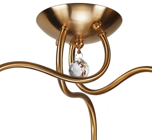 Lustră aplicată MIRANDA 3xE27/60W/230V aurie