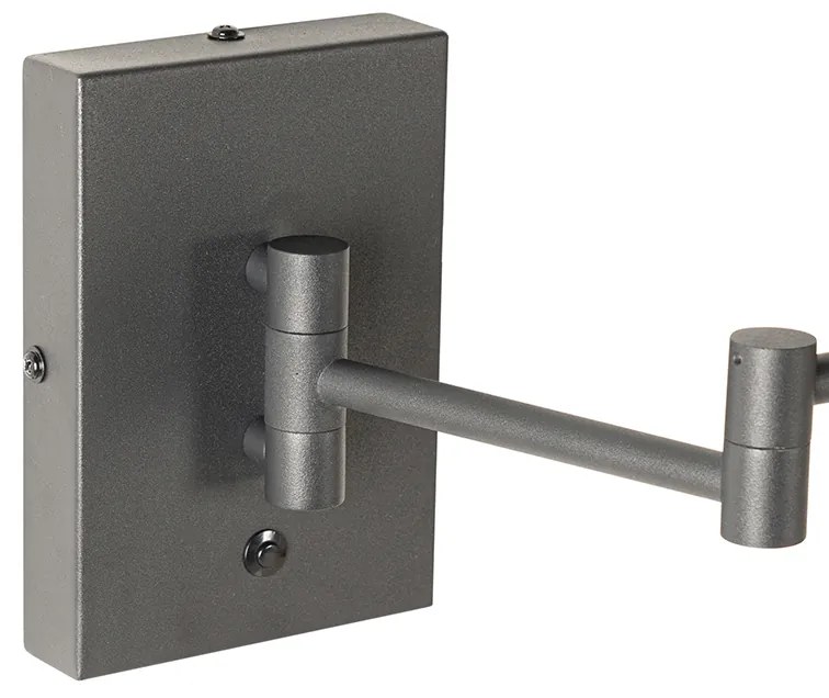 Lampa de perete de design neagră cu LED dimmer - Notia