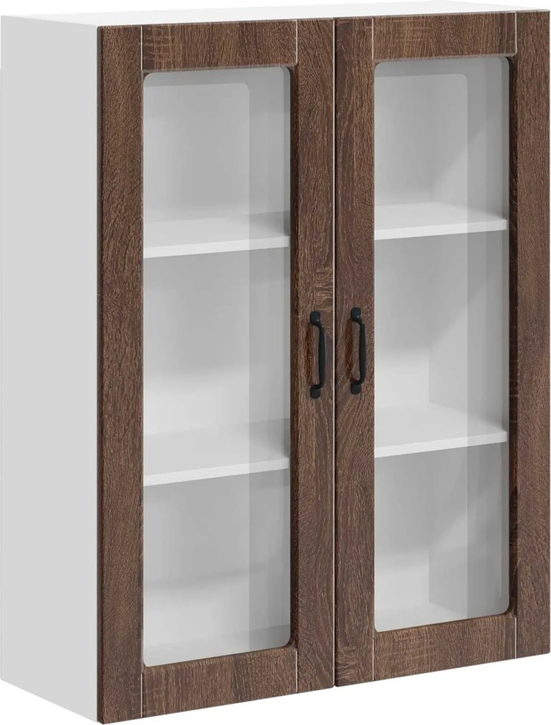 vidaXL Dulap suspendat de bucătărie Stejar închis 80 x 31 x 100 cm