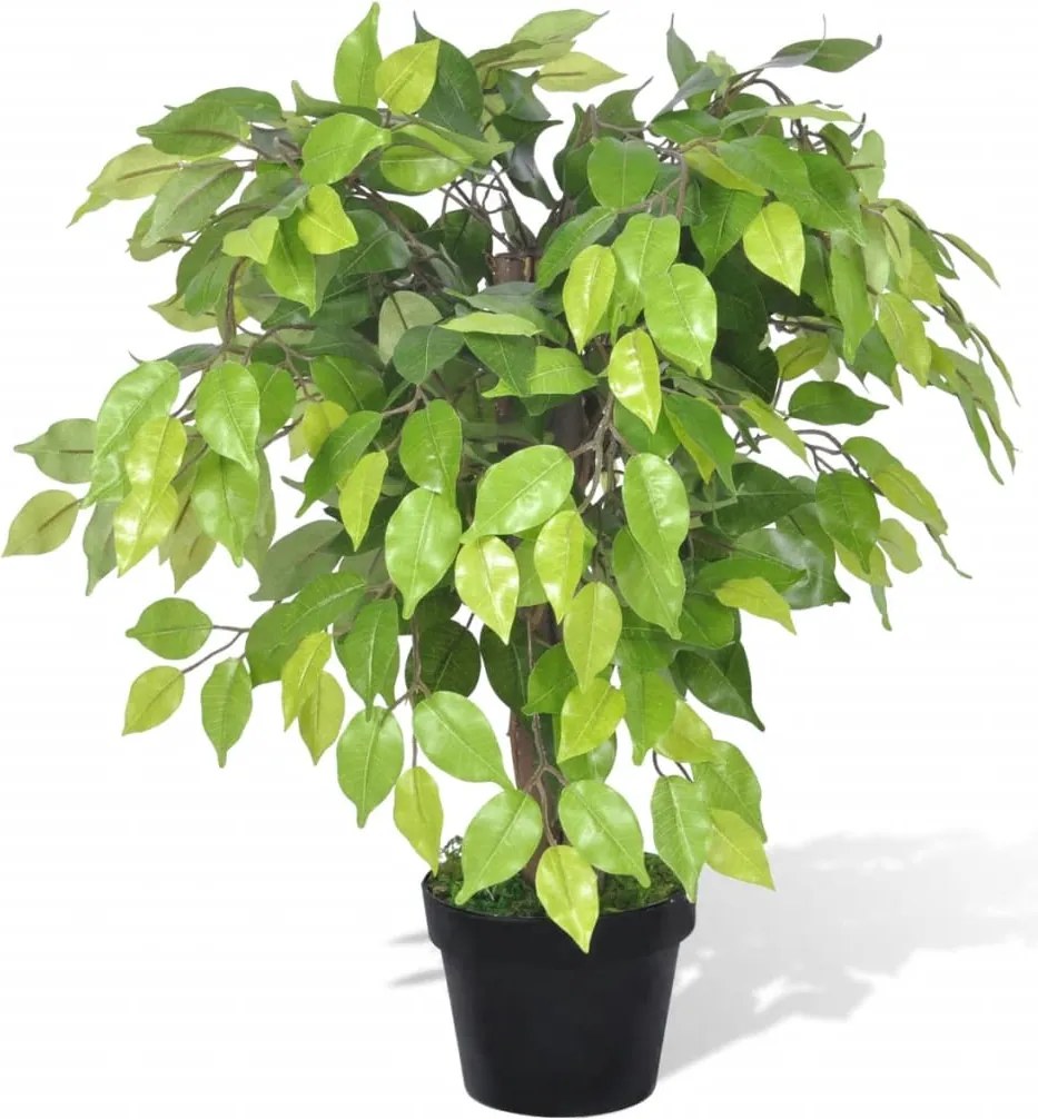 vidaXL Ficus pitic artificial cu ghiveci, 60 cm