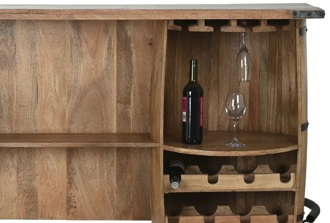 Consola de bar, din lemn de mango, Barrel