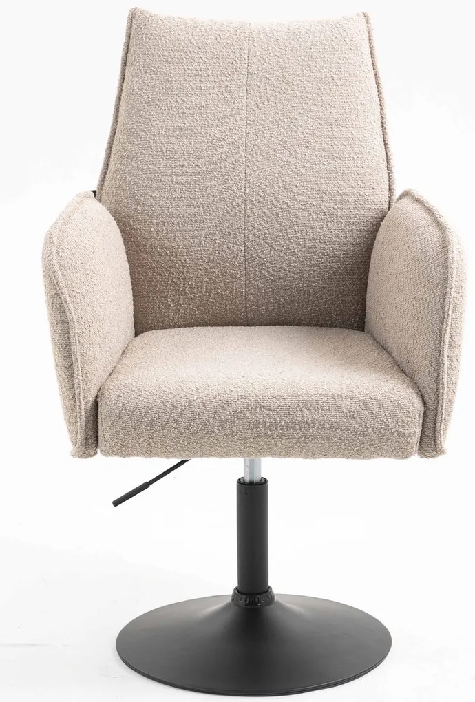 HR280N Scaun Latte Boucle cu Bază Neagră
