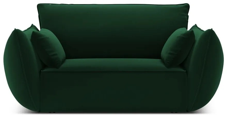 Fotoliu verde închis cu tapițerie din catifea Vanda – Mazzini Sofas