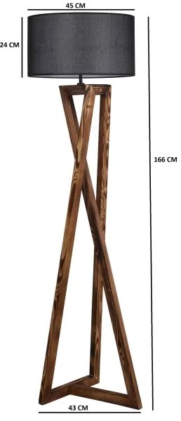 Lampadar MACKA 1xE27/60W/230V negru/maro