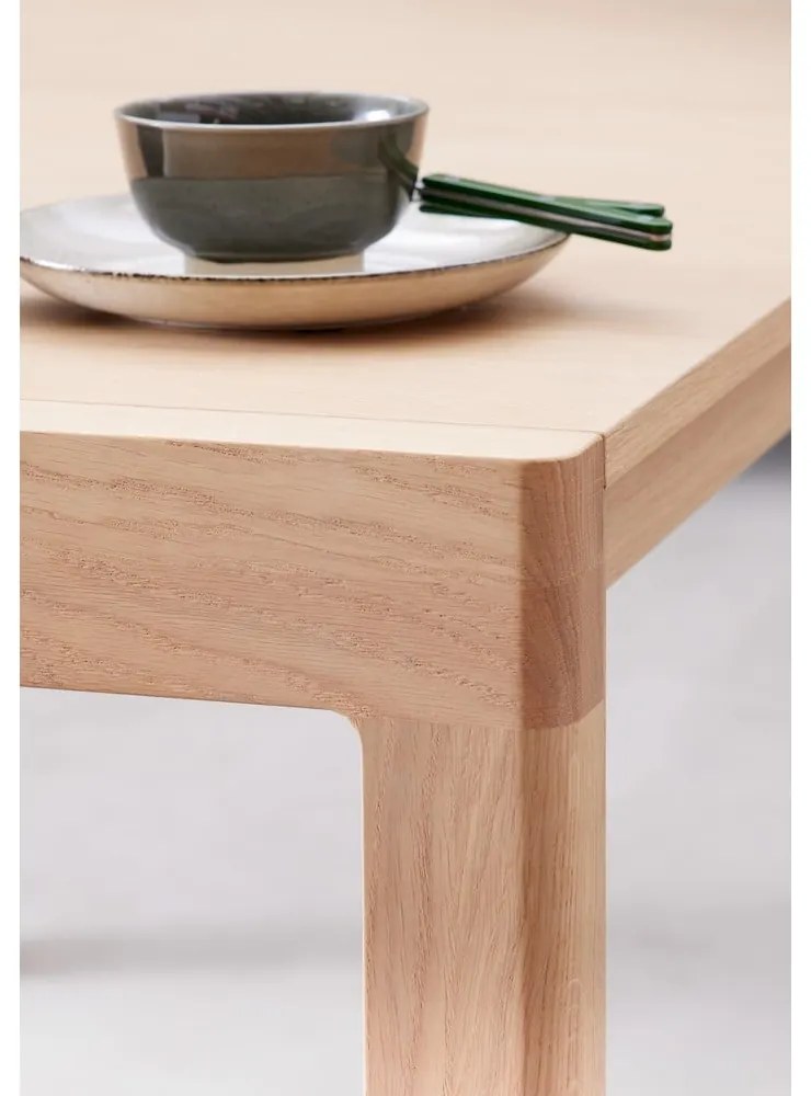 Masă de dining extensibilă cu aspect de lemn de stejar cu blat suplimentar 96x160 cm Join – Hammel Furniture