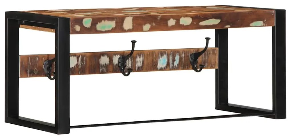 vidaXL Raft pentru haine multicolor 80x35x35 cm Lemn masiv recuperat