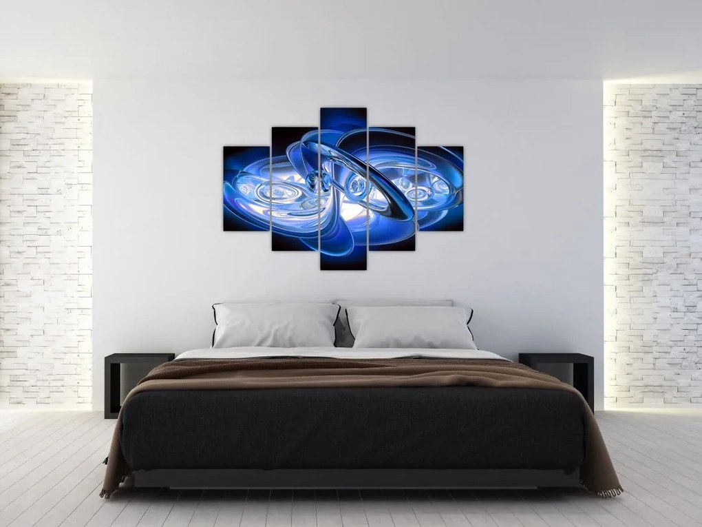 Tabloul abstract albastru (150x105 cm)