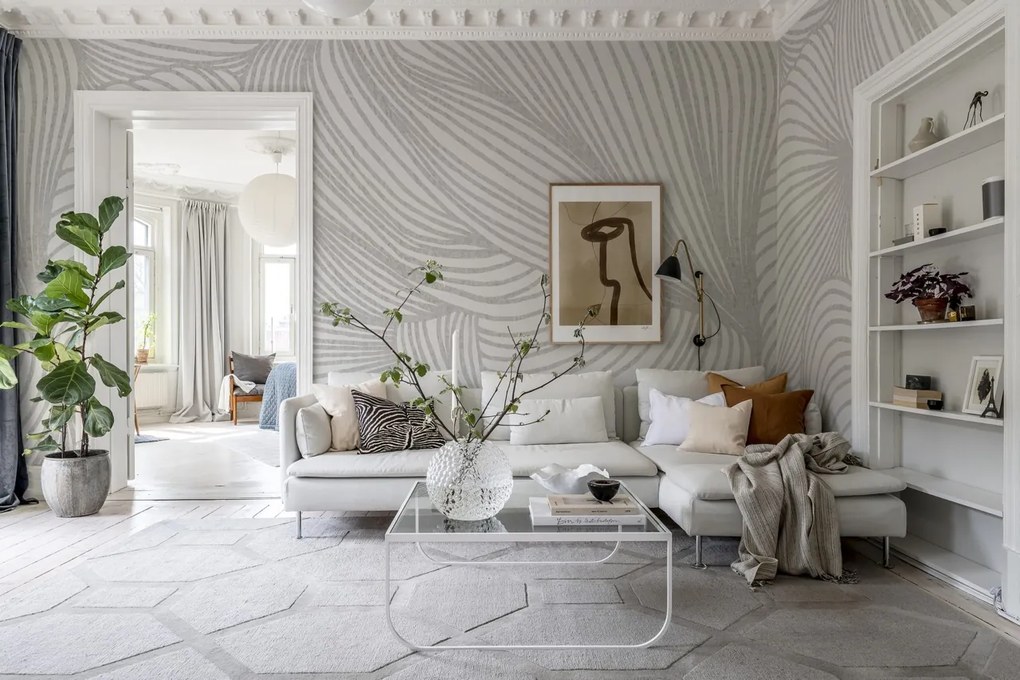 Tapet Opulence Lines, Grey, Rebel Walls