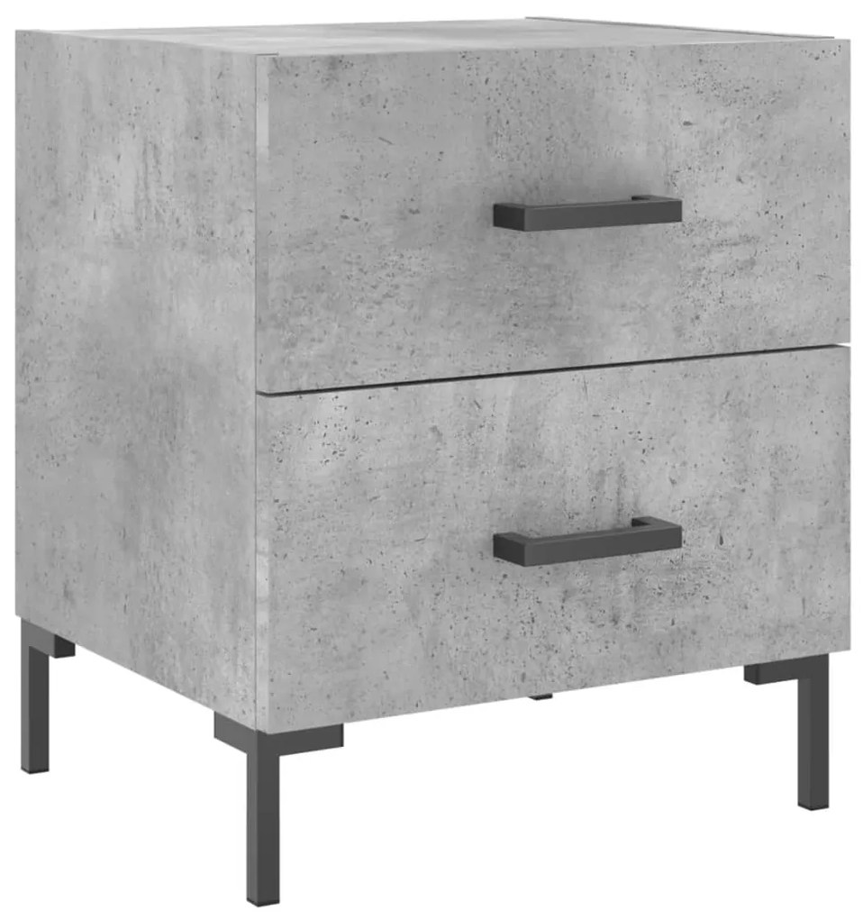 vidaXL Noptieră, gri beton, 40x35x47,5 cm, lemn compozit