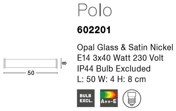 Aplica pentru oglinda baie IP44 Polo L-50cm NVL-602201
