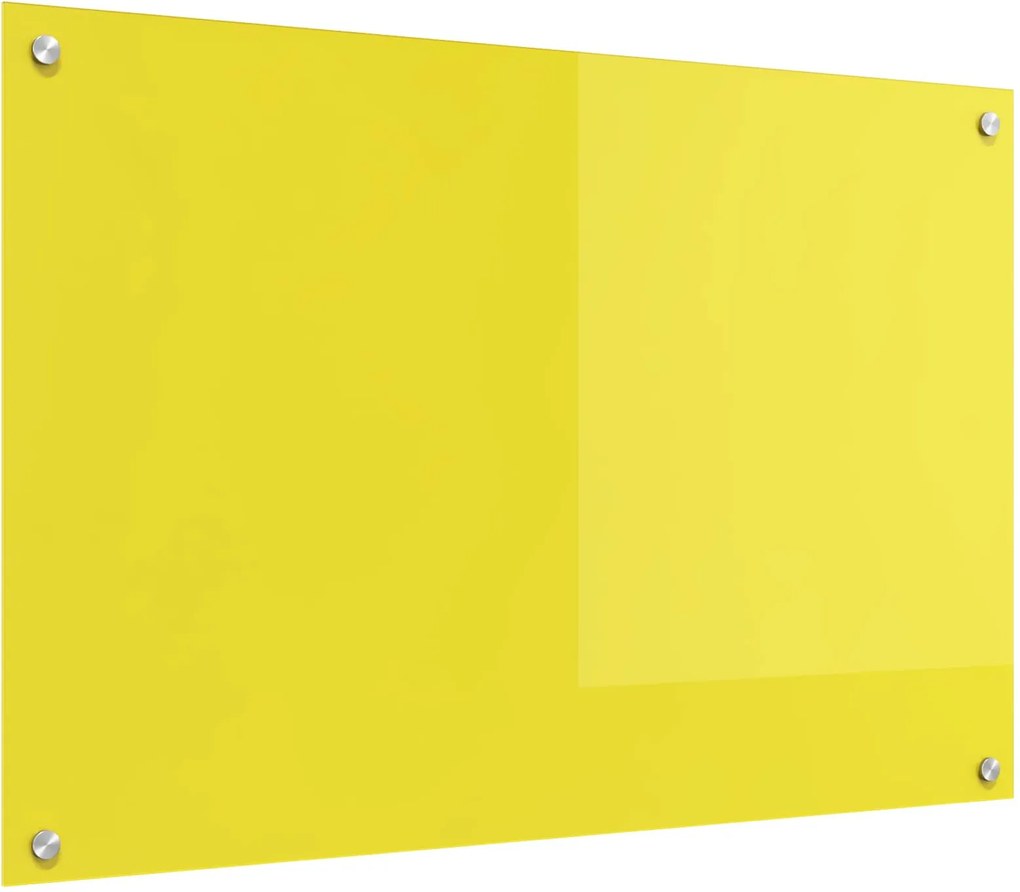 vidaXL Panou de bucătărie Galben 90 x 60 cm sticlă securizată