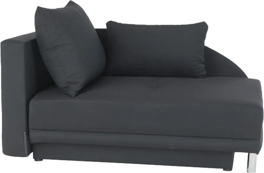 Canapea extensibilă, material textil gri-negru, stânga, LAUREL