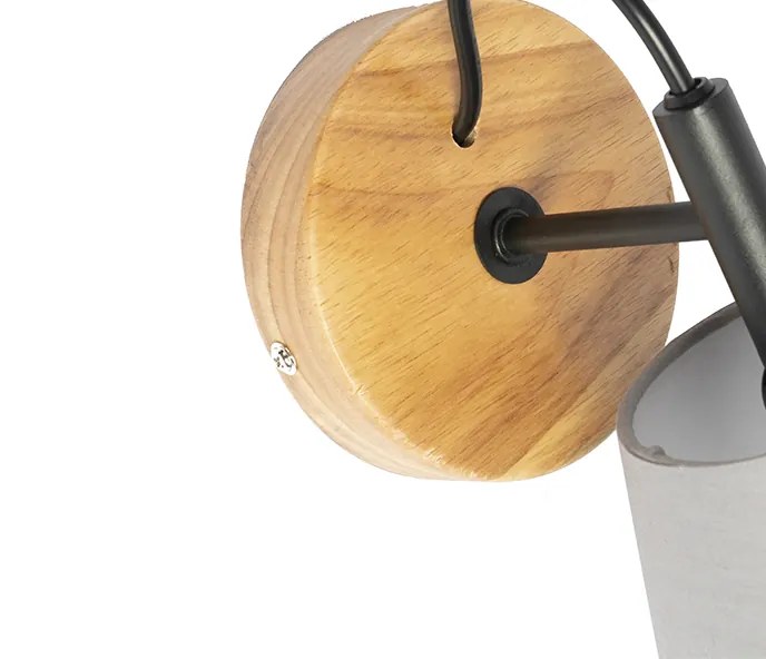 Lampă de perete rustică din lemn cu gri - Cupy