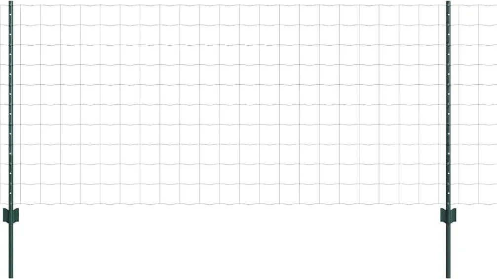 vidaXL Gard cu Stâlp Verde 1 x 25 m Oțel