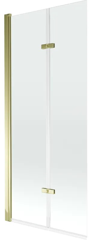 Mexen Castor paravan de cadă cu 2 aripi 80 x 150 cm, transparent, auriu - 892-080-002-50-00