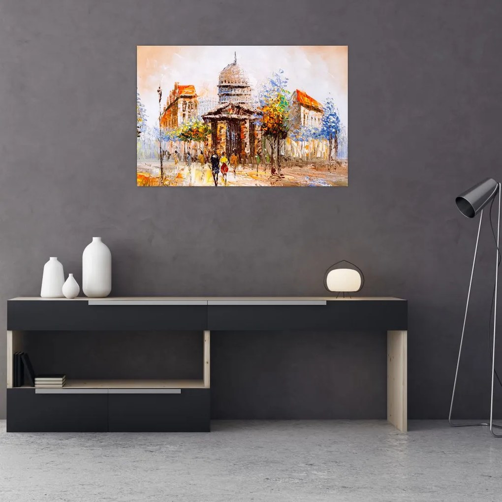 Tablou - Monument de oraș pictat (90x60 cm)