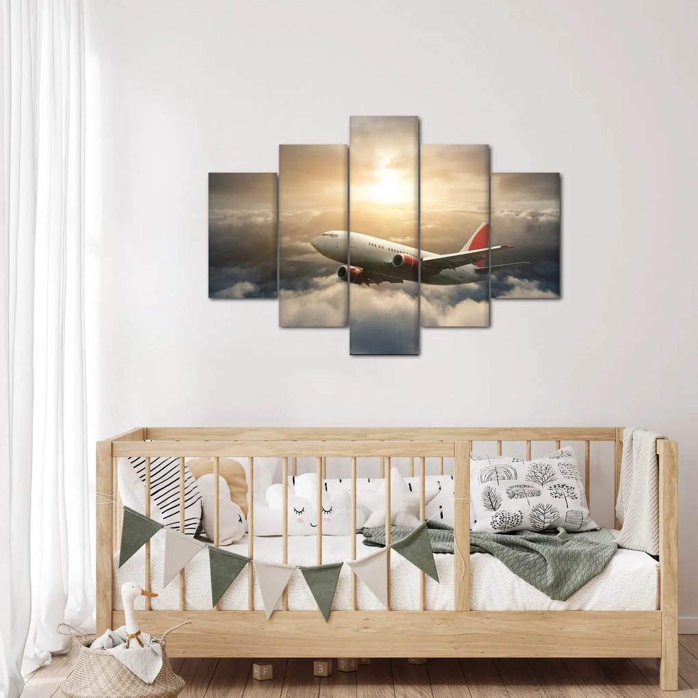 Tablou - Avion în nori (150x105 cm)