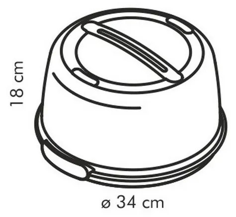 Tavă frigorifică Tescoma DELICIA, cu capac, 34 cm