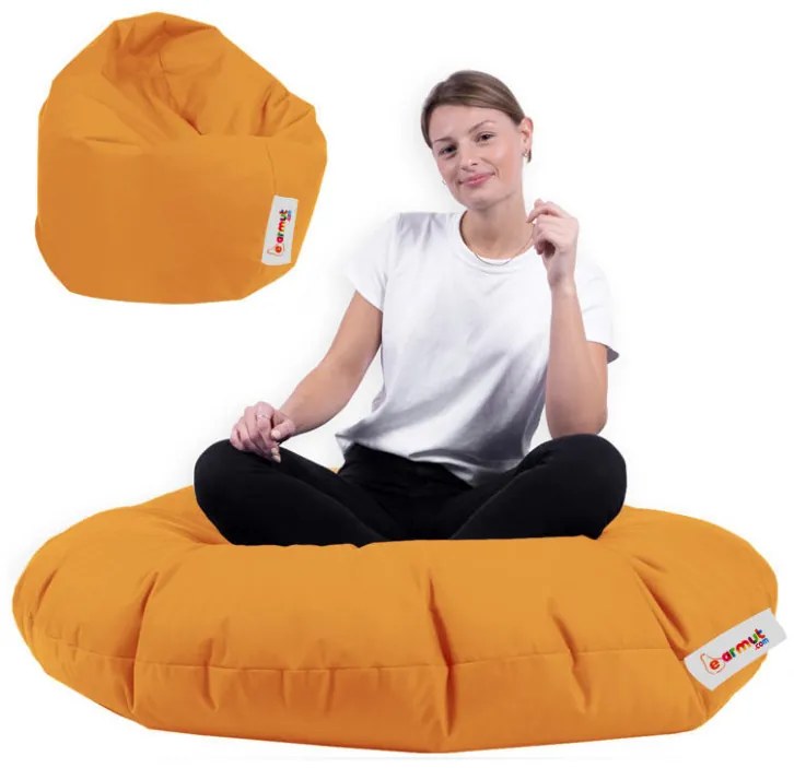 Fotoliu Bean Bag Iyzi 100 Cushion Pouf, Portocaliu