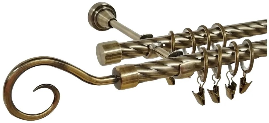 Galerie HAK dubla twist - 19/19 - aur antic (Alege marime: 160 cm)
