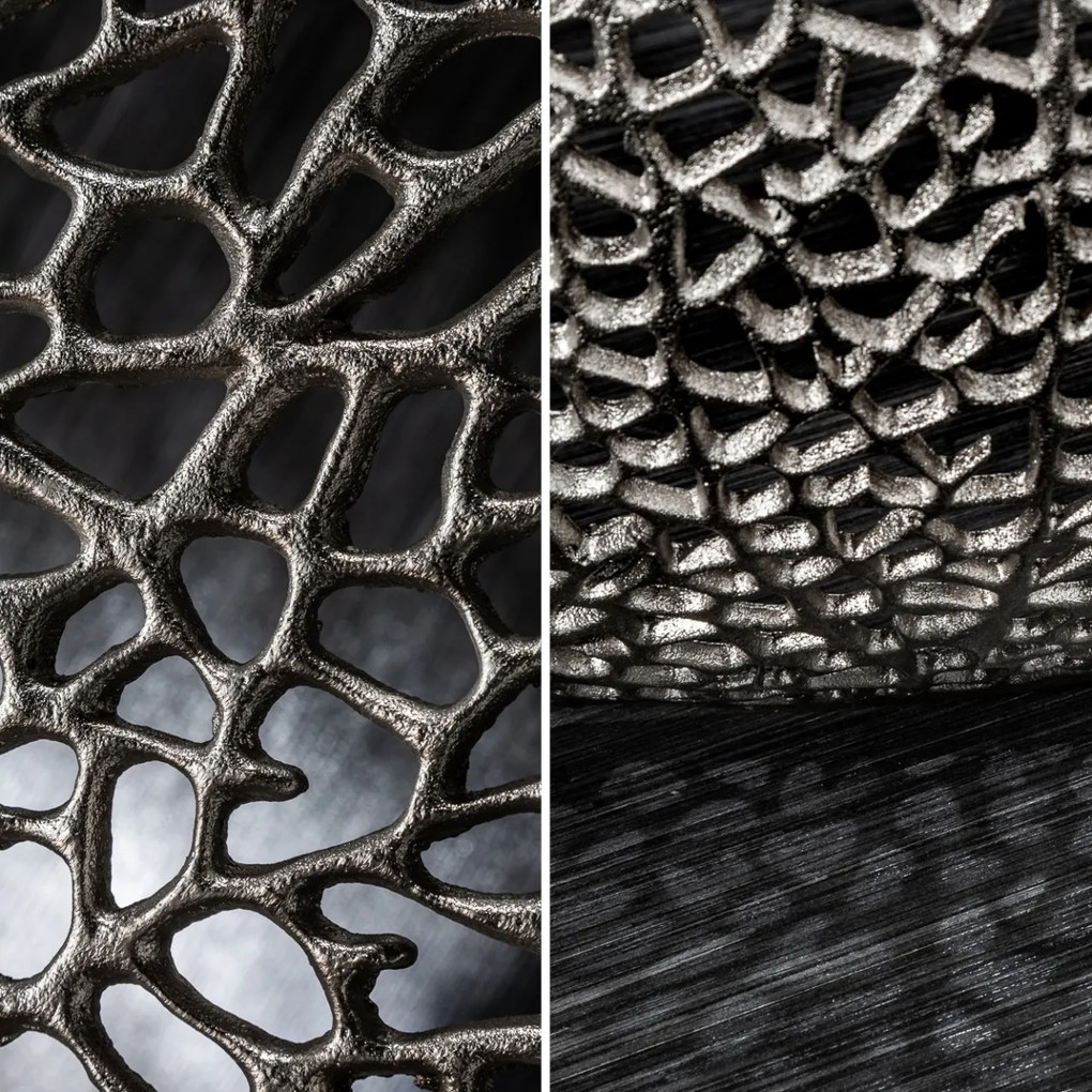 Masuta cu aspect deosebit Leaf 80cm, argintiu A-38941 VC