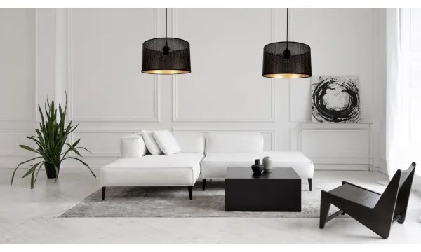 Lustră pe cablu ALDO 2xE27/60W/230V neagră