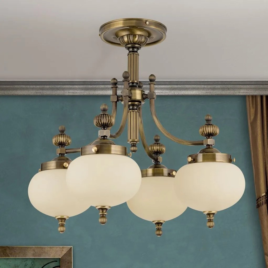 Lustra aplicata eleganta stil clasic Nostalgie 4L patina/ champagne