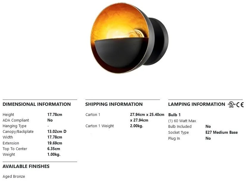 Aplica de perete design modern SUNSET BLVD IP44