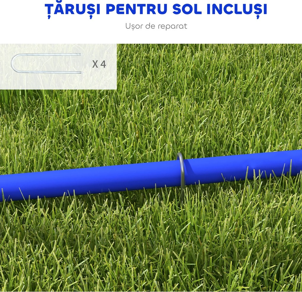 PawHut Echipament de Agilitate pentru Câini, Set Portabil din 4 Piese pentru Antrenament, 95x88x64 cm, Albastru | Aosom Romania