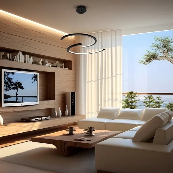 Lustră LED pe cablu DOUBLEMOON LED/30W/230V negru