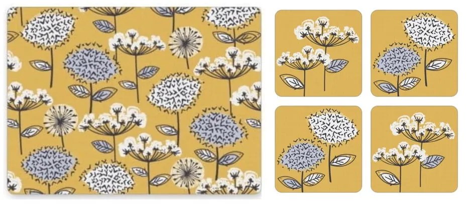 Set cu suporturi farfurii și coasters 8 buc. Retro Meadow – Cooksmart ®