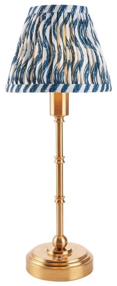 Lampă LED reîncărcabilă dimabilă de masă Endon 114796 BURLEY LED/1,5W/5V alamă/albastru