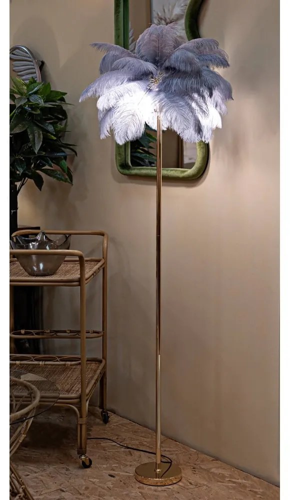 Lampadar gri/auriu (înălțime 160 cm) Palm – Mauro Ferretti