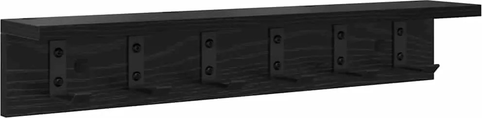 vidaXL Răcător de paltoane montat pe perete Pe perete Stejar Negru