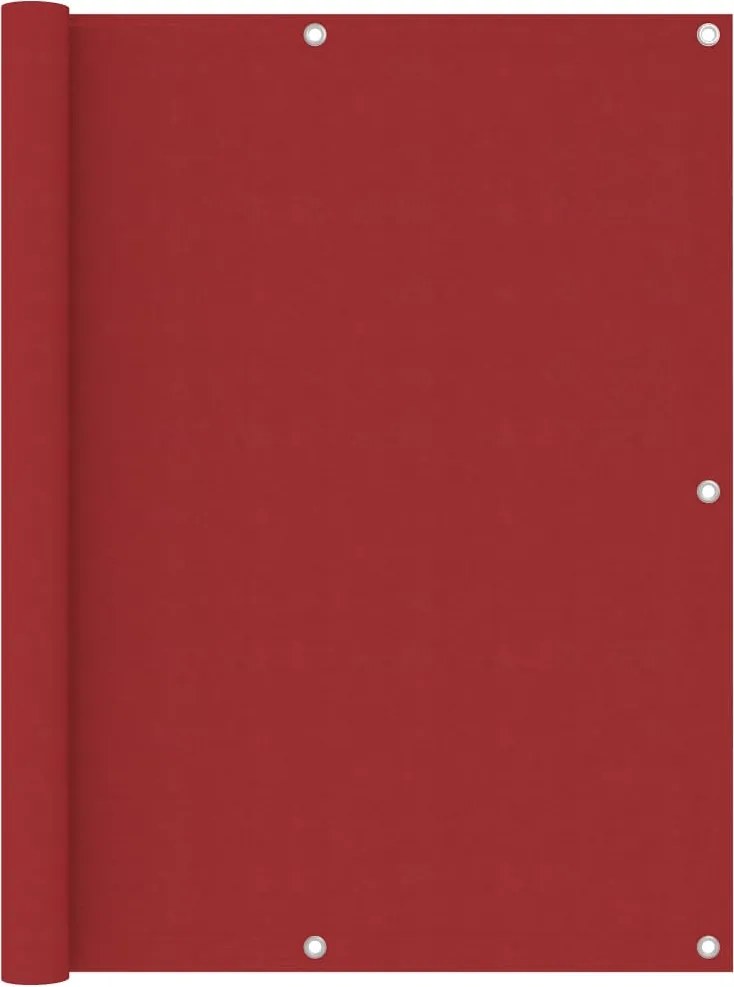 vidaXL Paravan de balcon, roșu, 120 x 600 cm, țesătură oxford