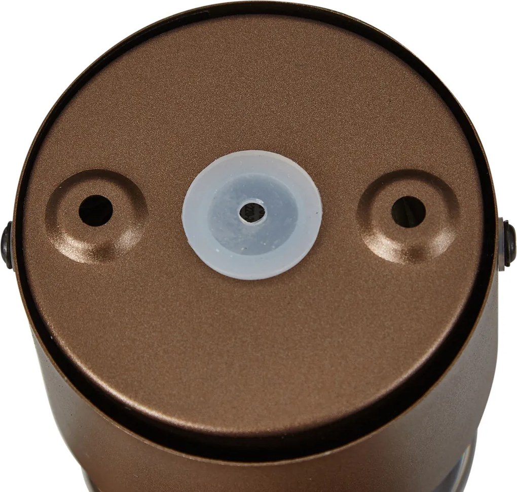 Lampă de perete de design bronz închis incl. LED IP44 - Lens