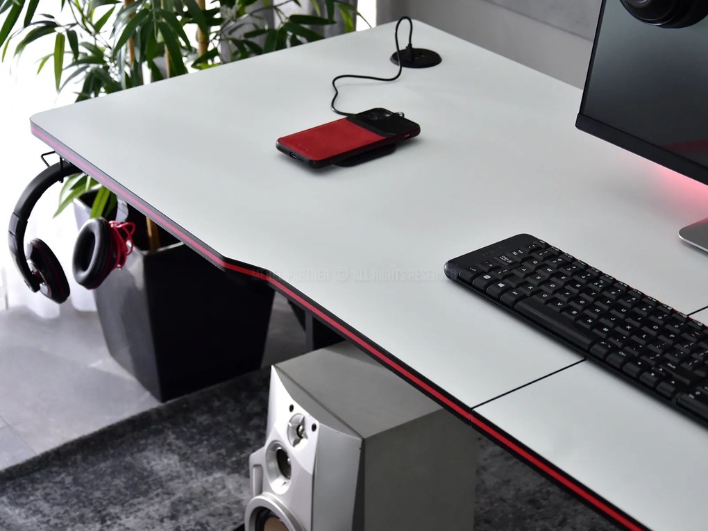 Masă PC Matts 160 (alb + negru). 1109782