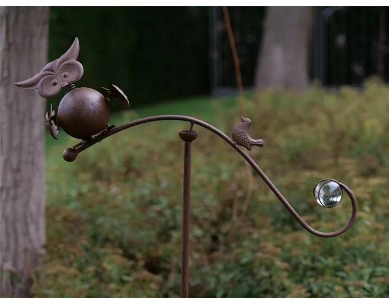 Figurina metal Owl Balance, 130x10x50 cm