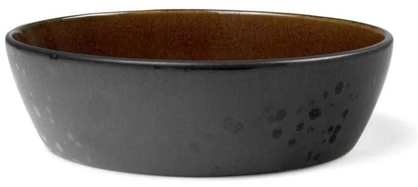 Bol mic negru/chihlimbar din gresie Gastro Black/Amber – Bitz