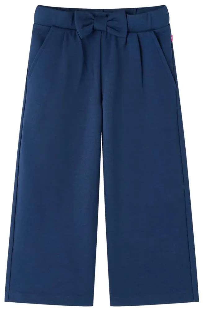 Pantaloni pentru copii cu picioare largi, bleumarin, 140