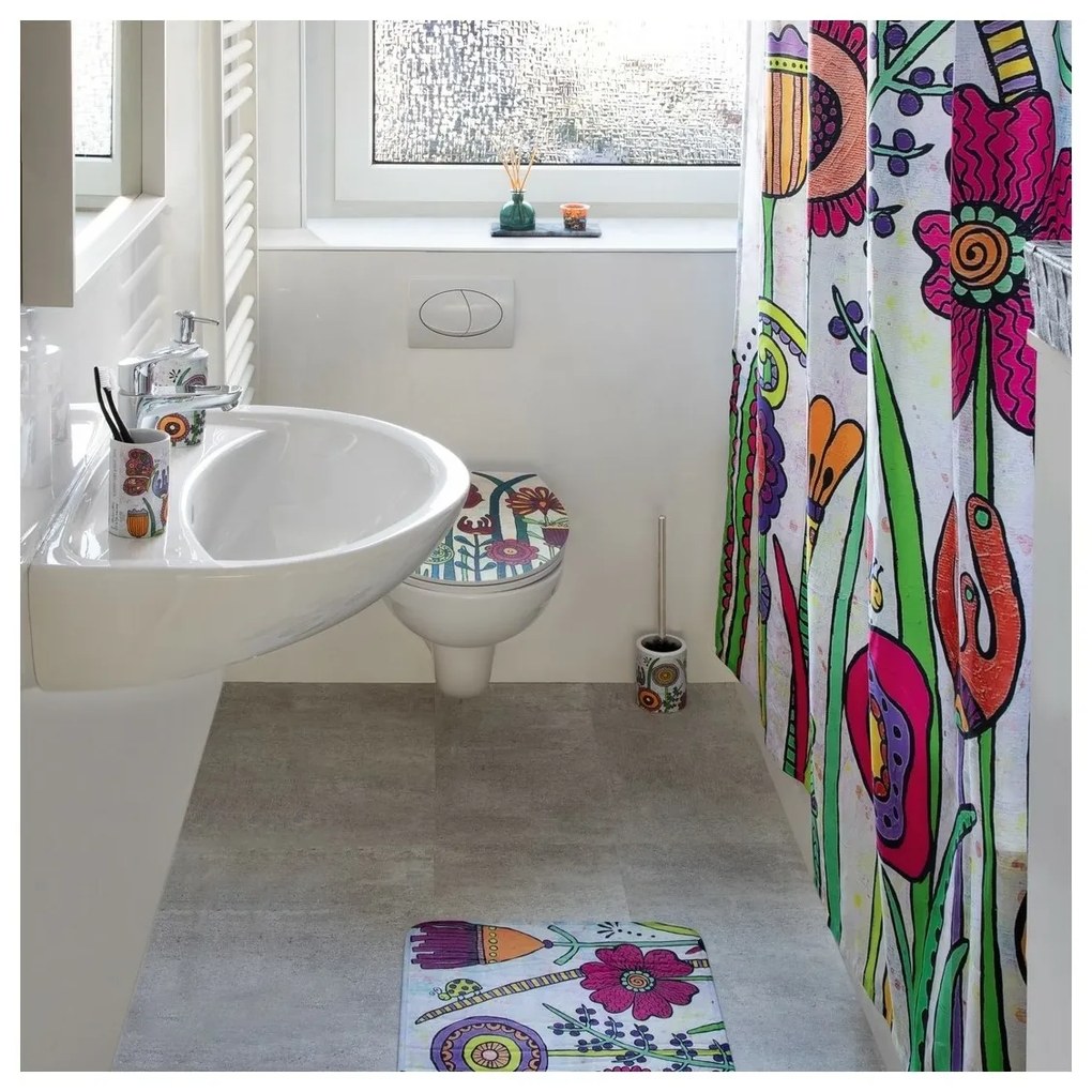 Pahar de baie ceramic pentru periuță de dinți Wenko Wenko Rollin'Art Full Bloom