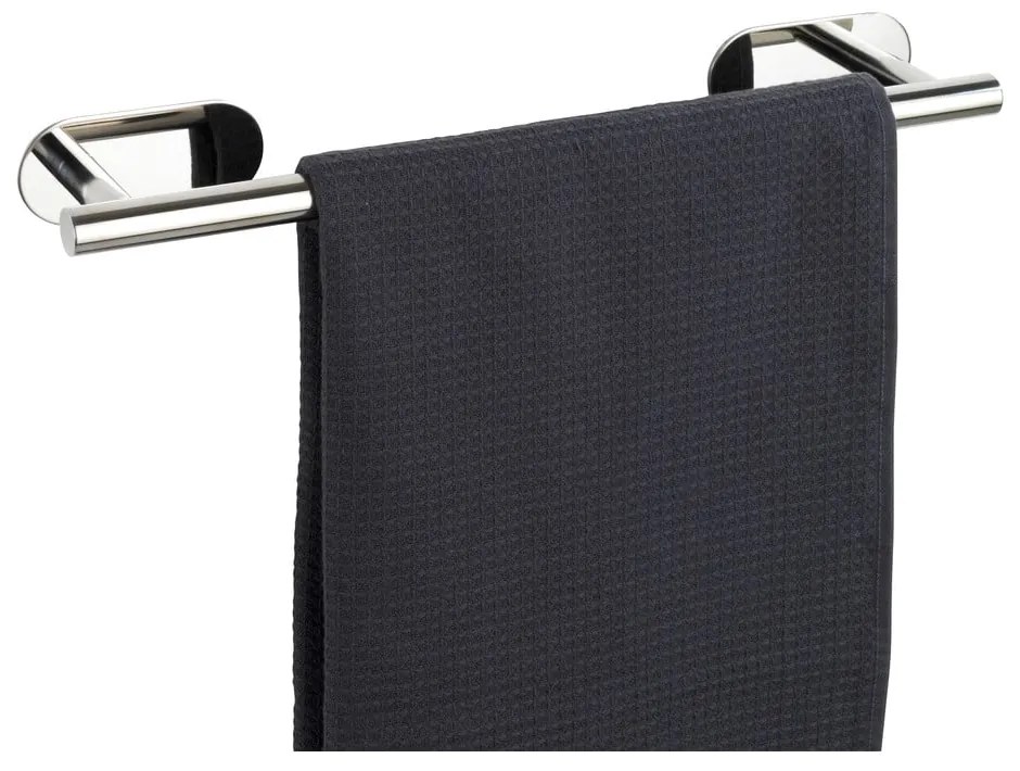 Suport de perete din oțel inoxidabil pentru prosoape Wenko Orea Turbo-Loc®, lucios