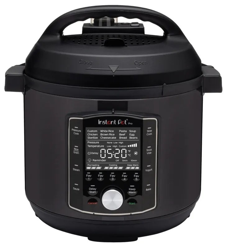Multicooker Instant Pot PRO 6 112016701, 1200W, 5.7 L, Vas otel inoxidabil, 28 programe, 11 sisteme de siguranta, Negru
